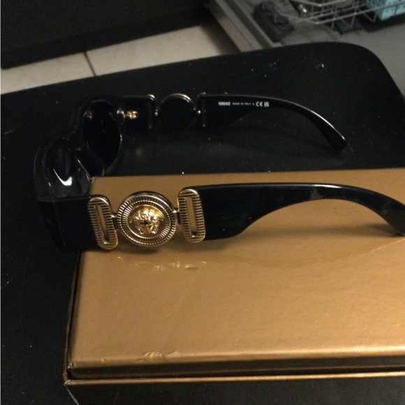 VERSACE black sunglasses, gently used. Model number 4361 GB1/87 - Picture 5 of 6